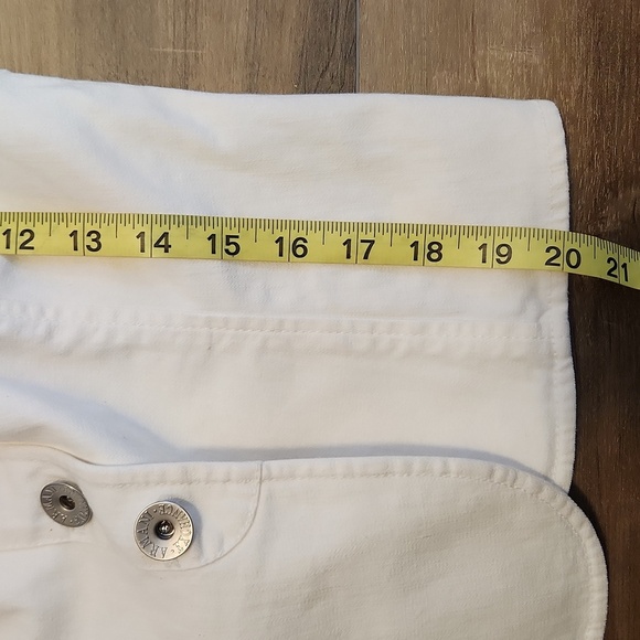 Armani Exchange white denim size XS jacket 99% cotton 1% spandex - Picture 10 of 14